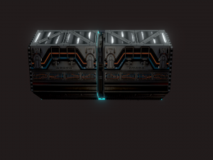 futuristic space tunnel Modelo 3D