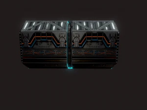 futuristic space tunnel 3D Model
