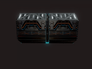 futuristic space tunnel Modelo 3D