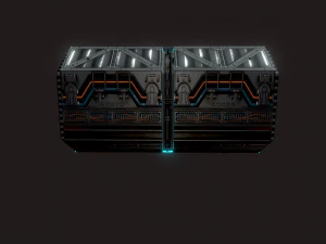 futuristic space tunnel 3D Model