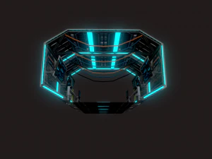 futuristic space tunnel 3D Model