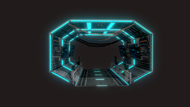 futuristic space tunnel Modelo 3D .c4d .max .obj .3ds .fbx .stl .blend 