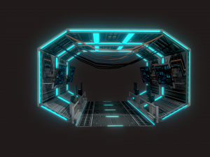 futuristic space tunnel Model 3D