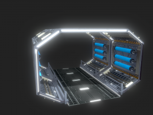 futuristic space tunnel Modelo 3D
