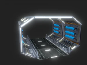 futuristic space tunnel 3D Model