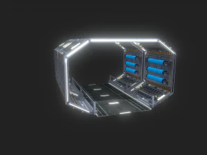 futuristic space tunnel 3D Model