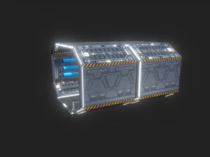 futuristic space tunnel 3D Model