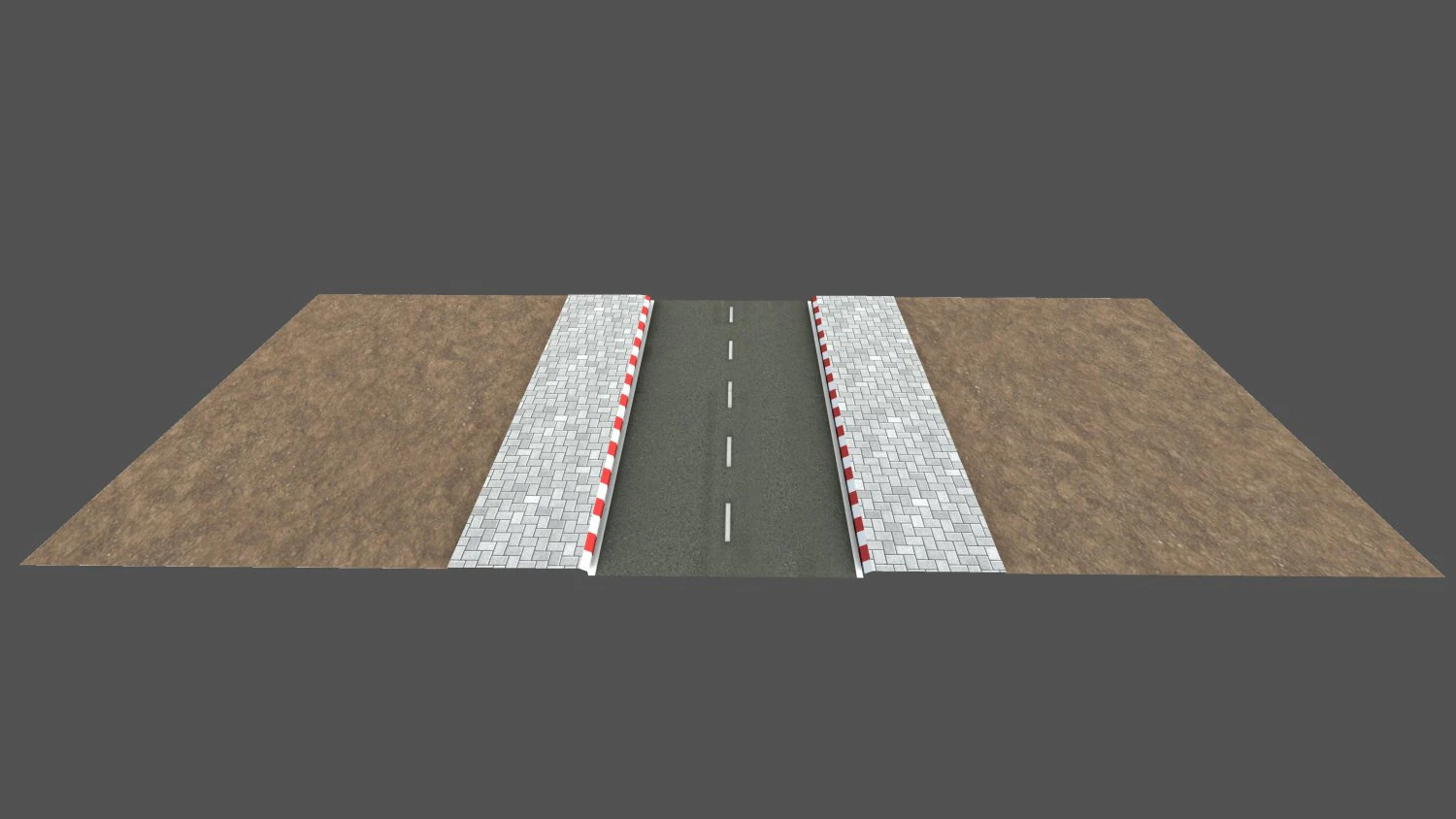 simple road model 3D Model .c4d .max .obj .3ds .fbx .stl .blend