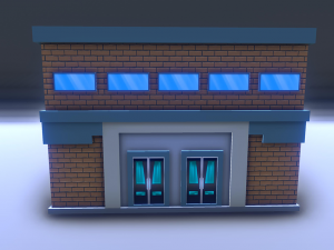 red bricks buildings pack Modèle 3D