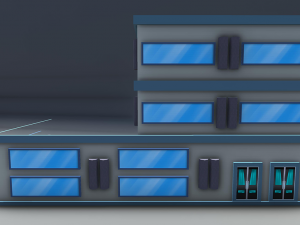 red bricks buildings pack Modèle 3D