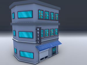 red bricks buildings pack Modèle 3D