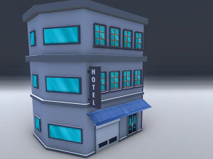 red bricks buildings pack 3D Model