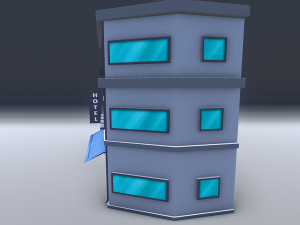 red bricks buildings pack Modèle 3D