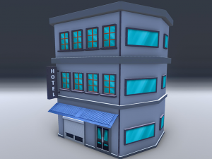 red bricks buildings pack Modèle 3D