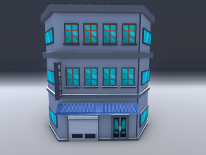 red bricks buildings pack Modèle 3D