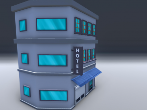red bricks buildings pack Modèle 3D