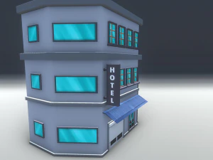 red bricks buildings pack 3D Model