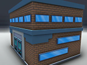red bricks buildings pack 3D Model