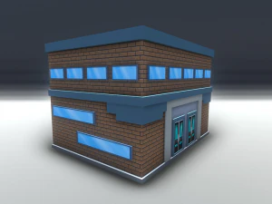 red bricks buildings pack 3D Model