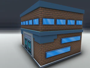 red bricks buildings pack 3D Model