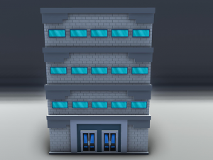 red bricks buildings pack Modèle 3D