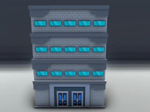 red bricks buildings pack 3D Model