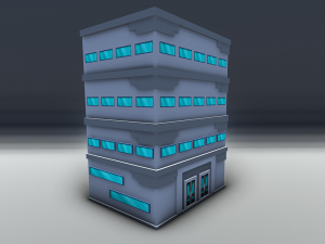 red bricks buildings pack Modèle 3D