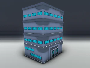 red bricks buildings pack 3D Model