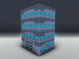 red bricks buildings pack Modèle 3D