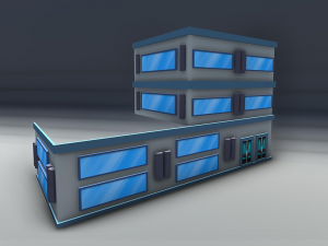 red bricks buildings pack Modèle 3D