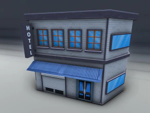 red bricks buildings pack 3D Model