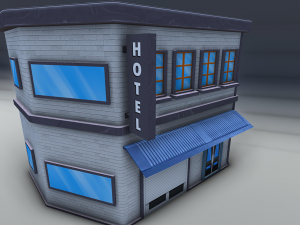 red bricks buildings pack Modèle 3D