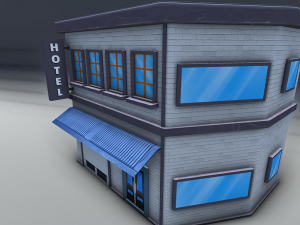 red bricks buildings pack Modèle 3D