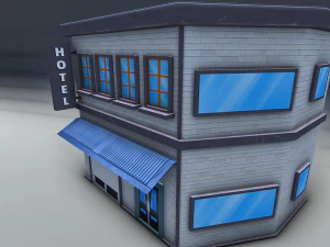 red bricks buildings pack 3D Model