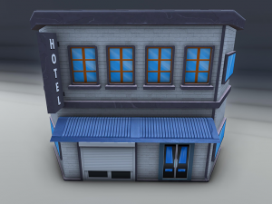 red bricks buildings pack Modèle 3D