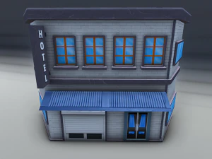 red bricks buildings pack 3D Model