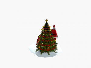 santa claus christmas tree gifts 3D-Modell