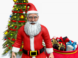 santa claus christmas tree gifts 3D-Modell