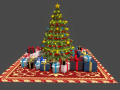 christmas tree gifts low-poly 3D Модель