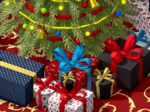 christmas tree gifts low-poly 3D Модель