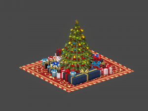 christmas tree gifts low-poly 3D Модель