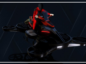 Helix Heli Hoverbike 3D Model