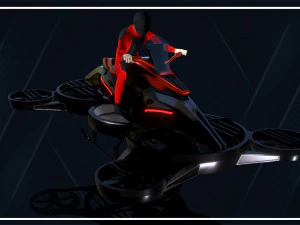 Helix Heli Hoverbike 3D Model
