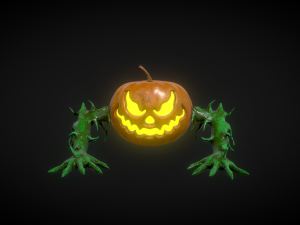 halloween pumpkin head vol 5 Model 3D