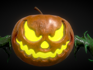 halloween pumpkin head vol 5 Model 3D