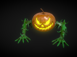 halloween pumpkin head vol 5 Model 3D