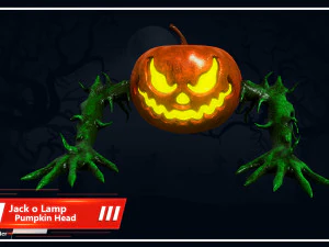 cadılar bayramı balkabağı kafası cilt 5 3D Model