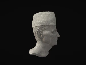 Muhammad ali jinnah marble statue 3D Model