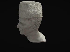 Muhammad ali jinnah marble statue 3D Model