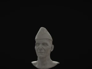 Muhammad ali jinnah marble statue 3D Model